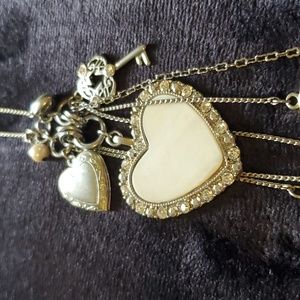 GUESS Heart Cluster Necklace